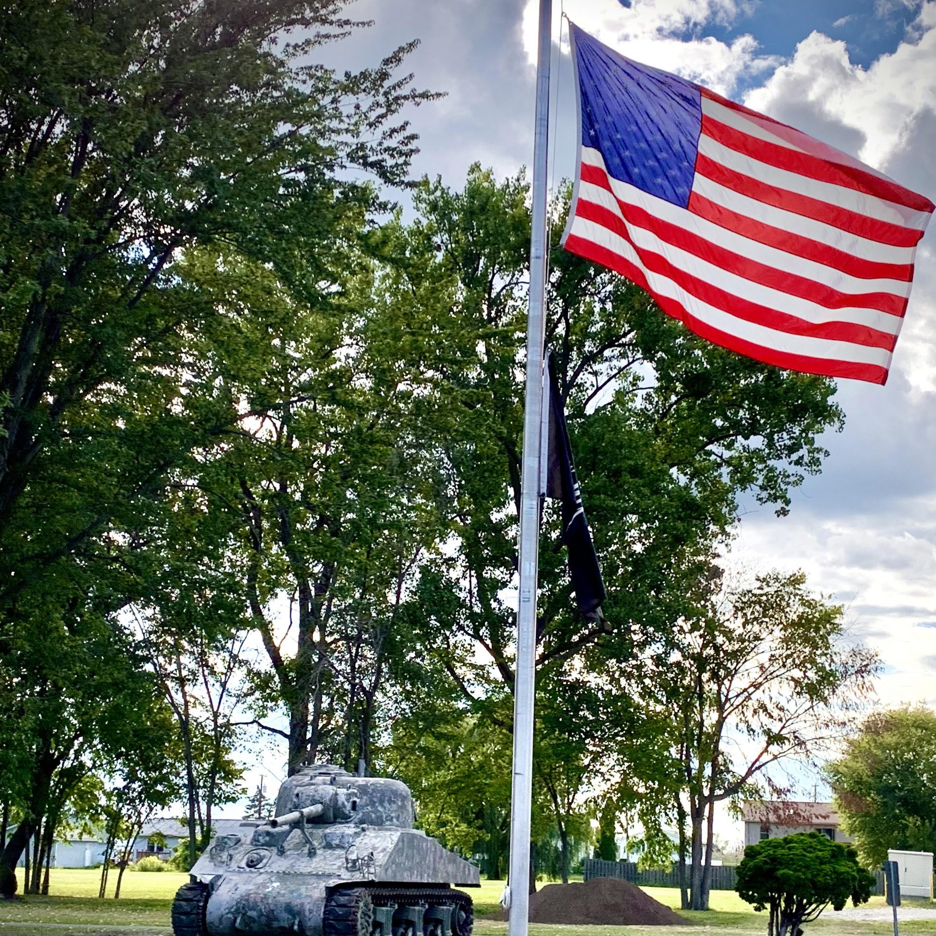 Flag Pole and Tank